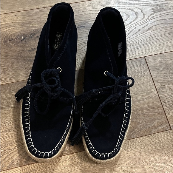 MICHAEL by Michael Kors Black Chukka Boots with Stitch Accents - Picture 1 of 6